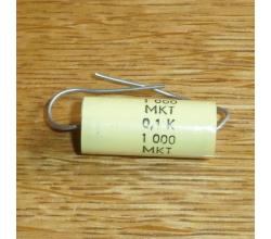 Kondensator 0,1 uF 1000 V 10% axial ( MKT )